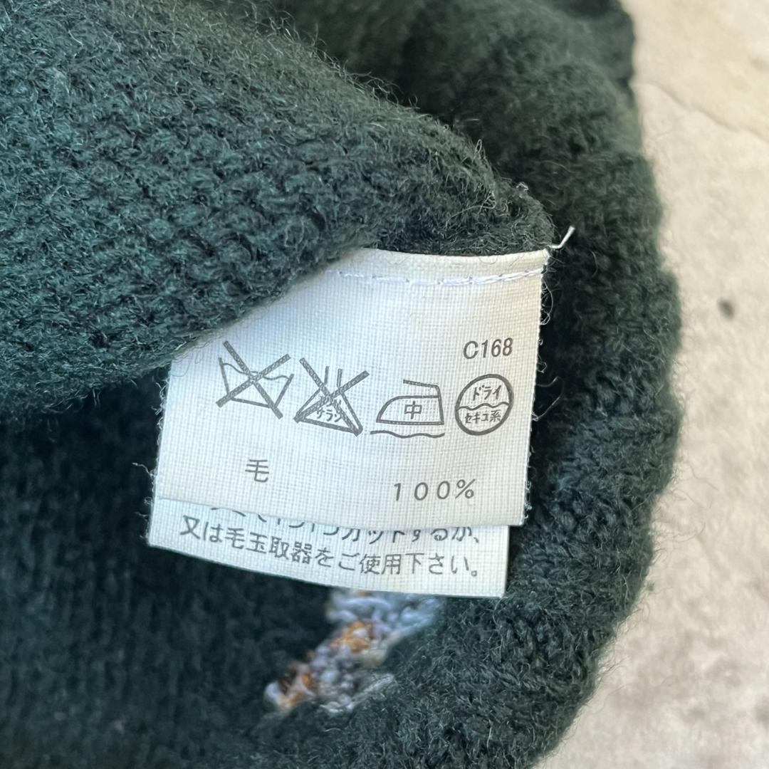 N*s様 希少 90s ポロラルフローレン 犬刺繍 総柄 ウールニット セーター