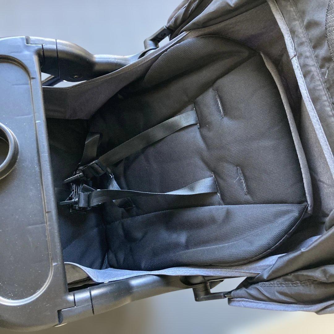 カトージ　ベビーカー二人でゴーDX デニム　レインカバー付き