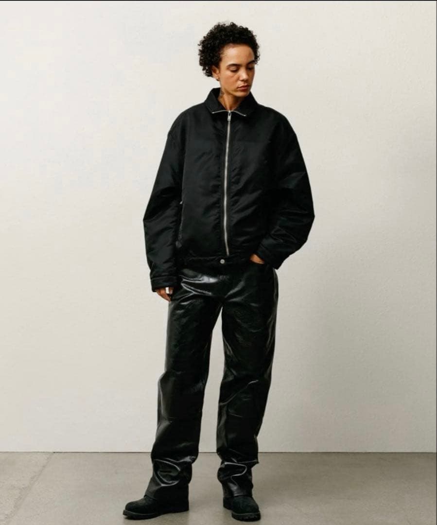 ジャケット・アウター STUSSY PILE LINED ZIP JACKET BLACK 25FW
