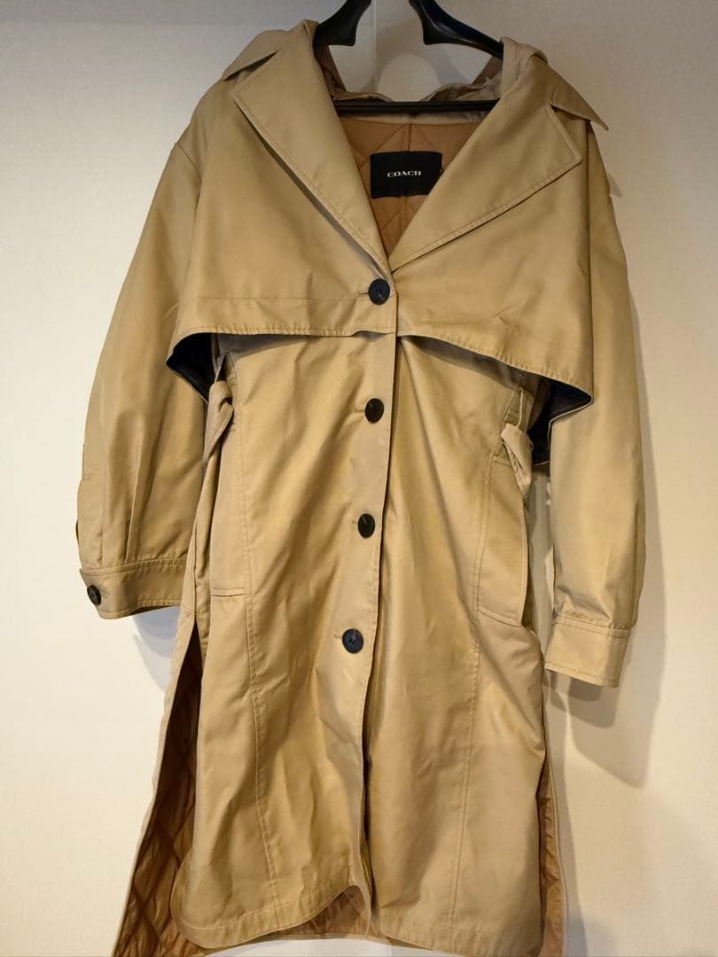 COACH フード付きトレンチコート