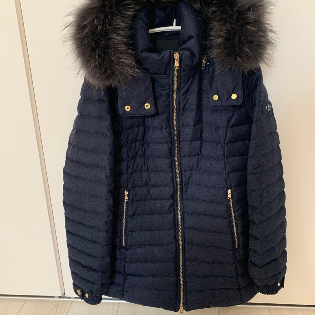 タトラスPRIMULA ダウン コート Rライン ネイビー ファー　M