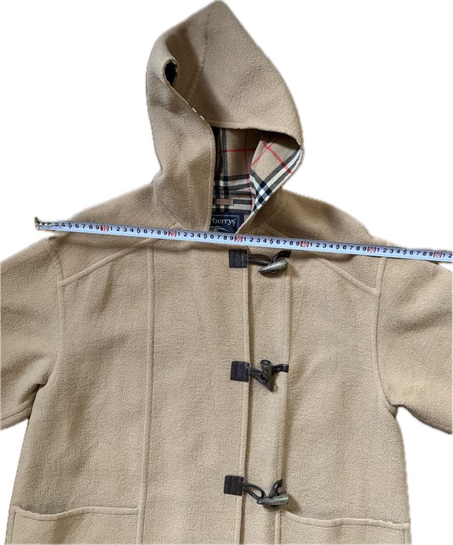 バーバリーズ ロングダッフルコート カシミヤ ダブルフェイス ノバチェック 38