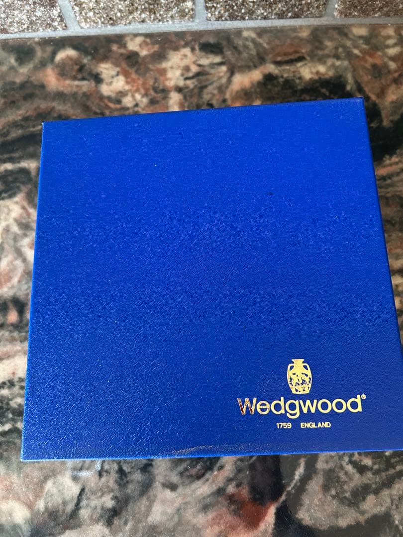 ウエッジウッドゼージグリーンケーキ皿6枚黒壺箱入り15.5cm