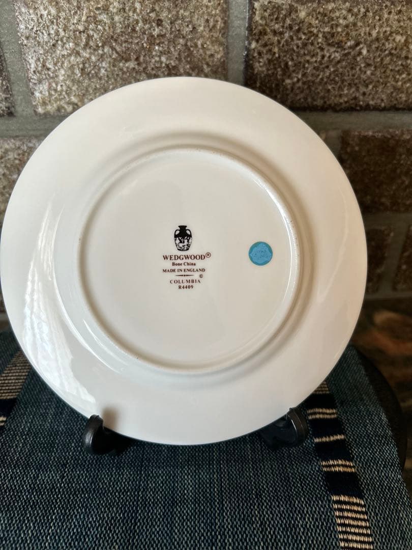 ウエッジウッドゼージグリーンケーキ皿6枚黒壺箱入り15.5cm