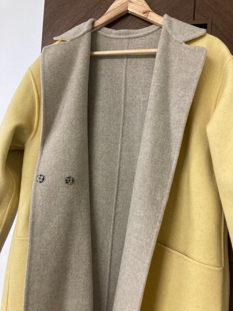 新品タグ付　定価52,800円　配色　バイカラー ロングコート　オーバーサイズ