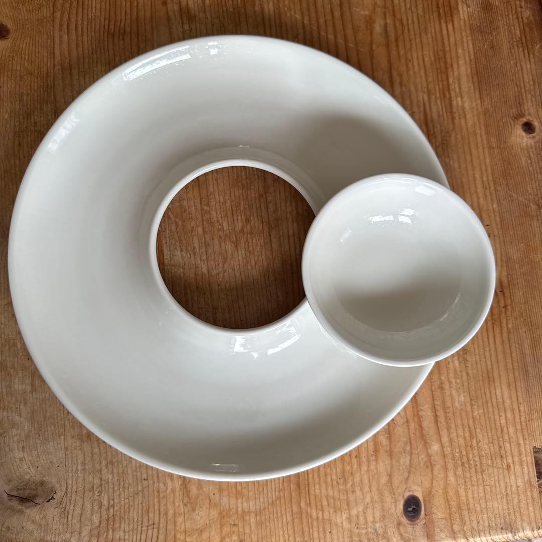 Arabia「ROMA」シリーズのディップボウル付きプレート ビンテージ