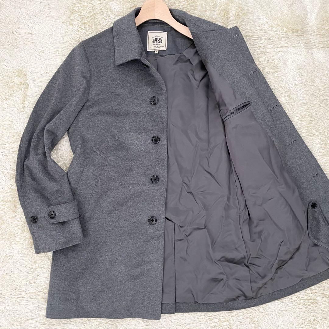 J.PRESS ステンカラーコート カシミヤ混 ウール グレー Mサイズ