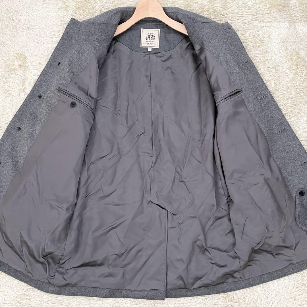 J.PRESS ステンカラーコート カシミヤ混 ウール グレー Mサイズ