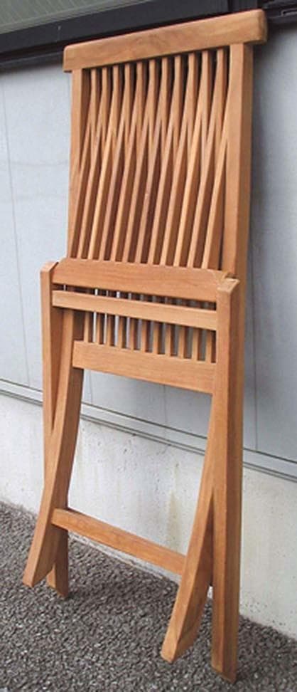 チーク材 ３点セット折り畳みガーデンテーブルｘ１＋ガーデンチェアｘ２ 無塗装