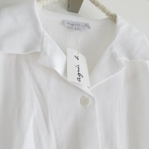 新品 agnes b. アニエスベー　開襟シャツ　ボタンシャツ　Tシャツ地