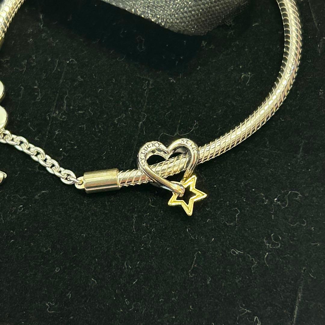 Pandora ブレスレット Lucky Star & Heart チャーム