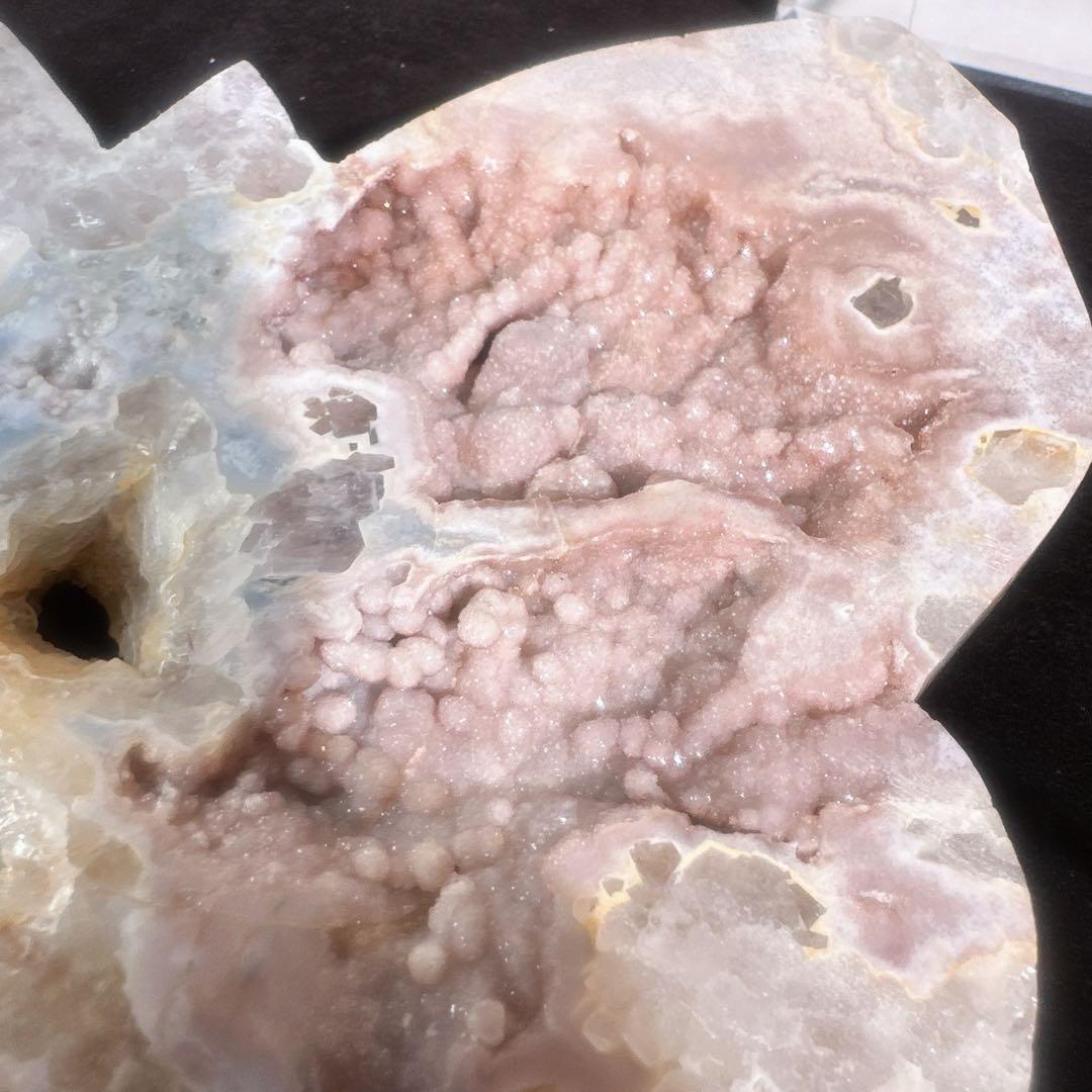 天然石 最高品質 超レア ピンクアメジスト蝶々置物 原石 NO.032829