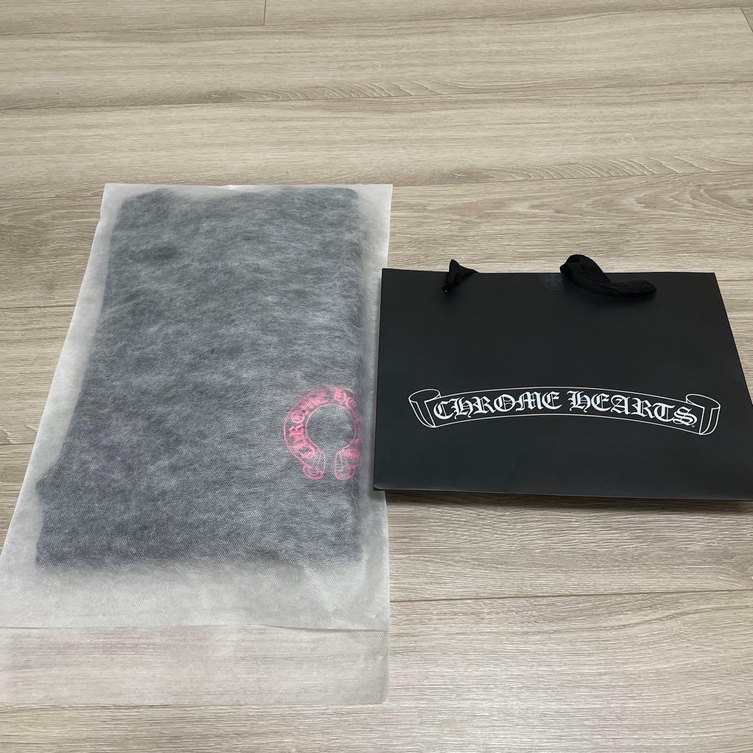 【新作】LクロムハーツロンT 袖フローラル ホースシュー 長袖 ピンク