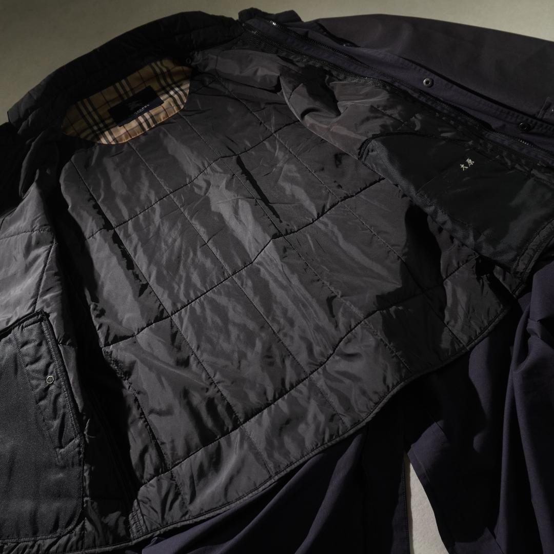 BURBERRY LONDON ライナー付ステンカラーコート 濃紺/XW260