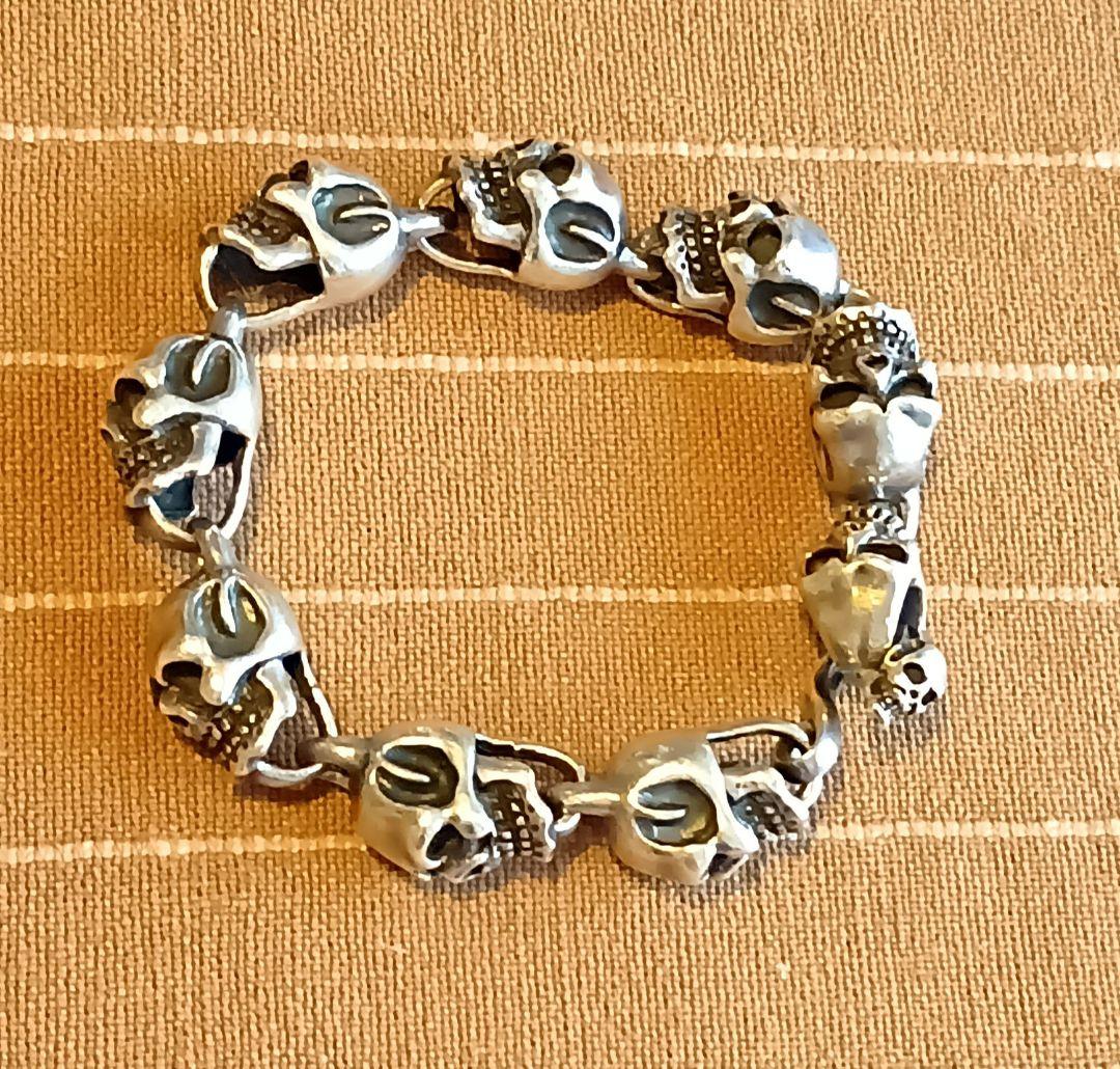 スカル シルバーブレスレット 骸骨 ドクロ