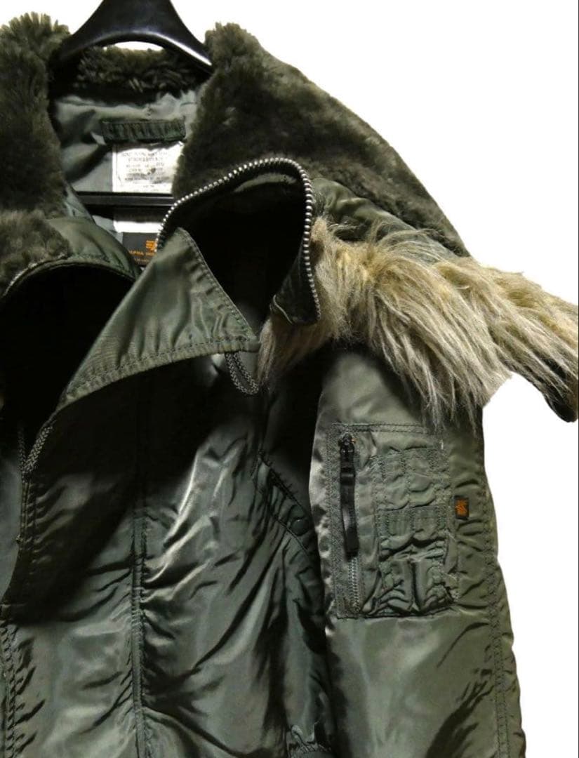 【vintage】旧タグ 80年代 ALPHAアルファN-2Bグリーン