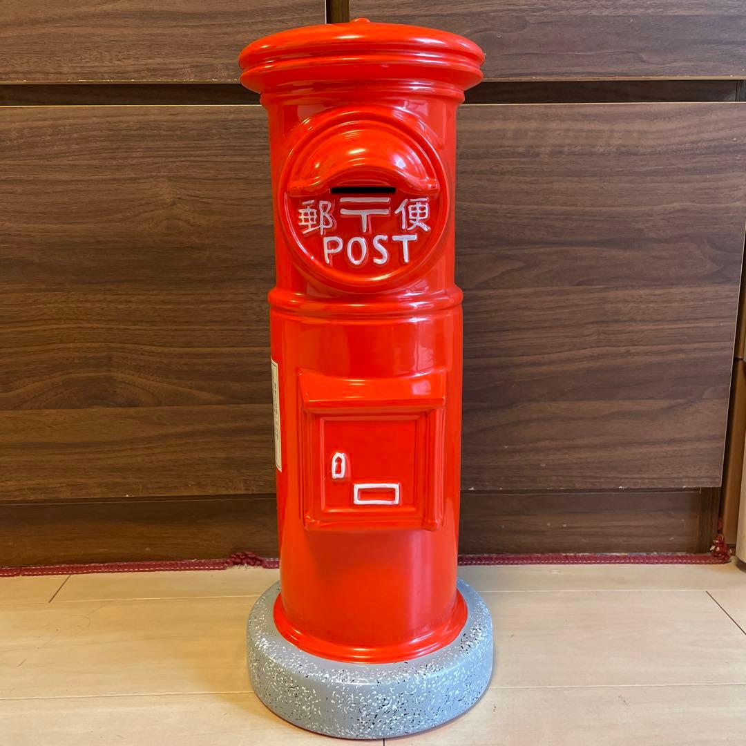 【★希少★】郵便差出箱一号丸型　大正ポストバンク45cm ／株式会社イノウエ製造