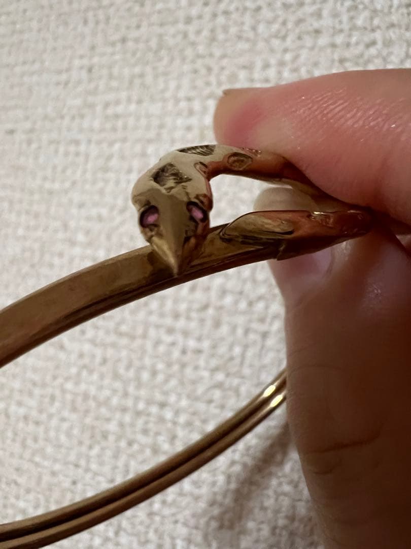 9ct k9 375 蛇デザイン バングル　ブレスレット　アンティーク　英国