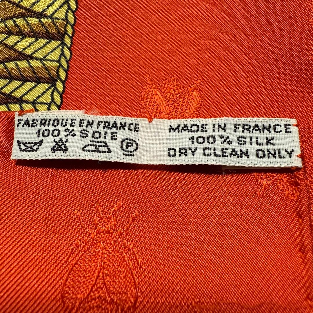 HERMES スカーフ NAPOLEON 2026年トレンドカラー　オレンジ