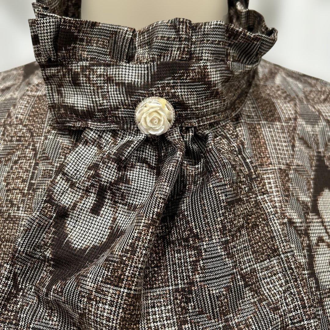 大島紬　着物リメイクワンピース