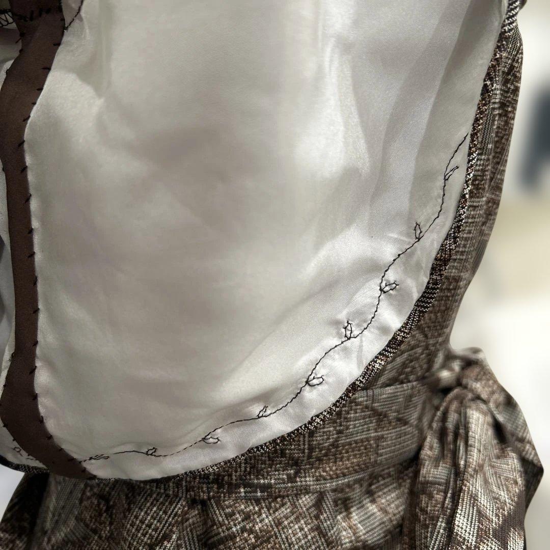 大島紬　着物リメイクワンピース