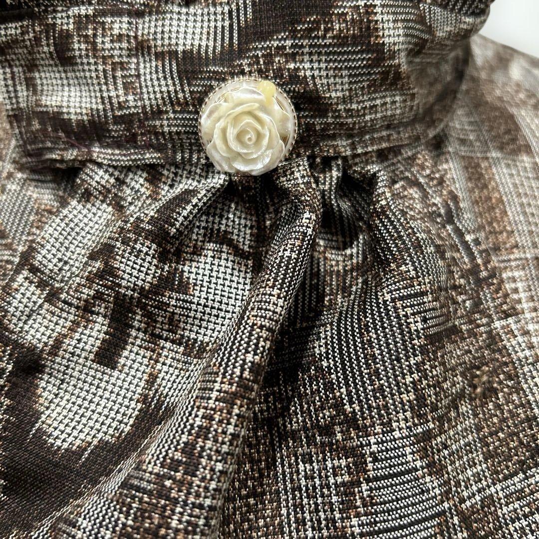 大島紬　着物リメイクワンピース