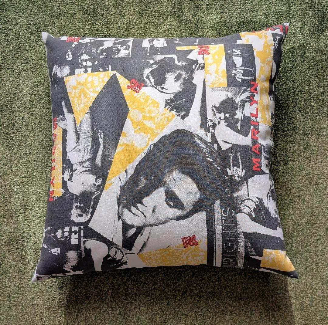 一点物！ヴィンテージ生地プレスリー.マリリン・モンロー クッションカバー