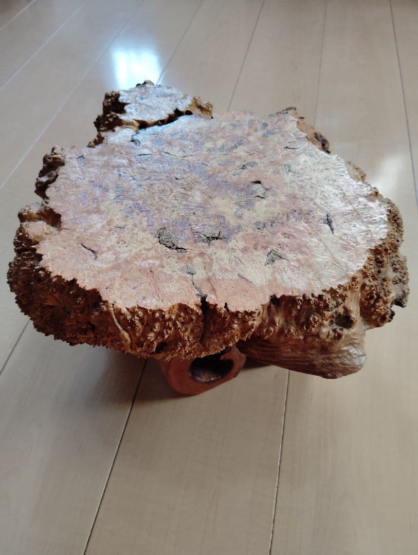 [天然木こぶ☆座卓/花台/盆栽台/瓶台/飾り台]