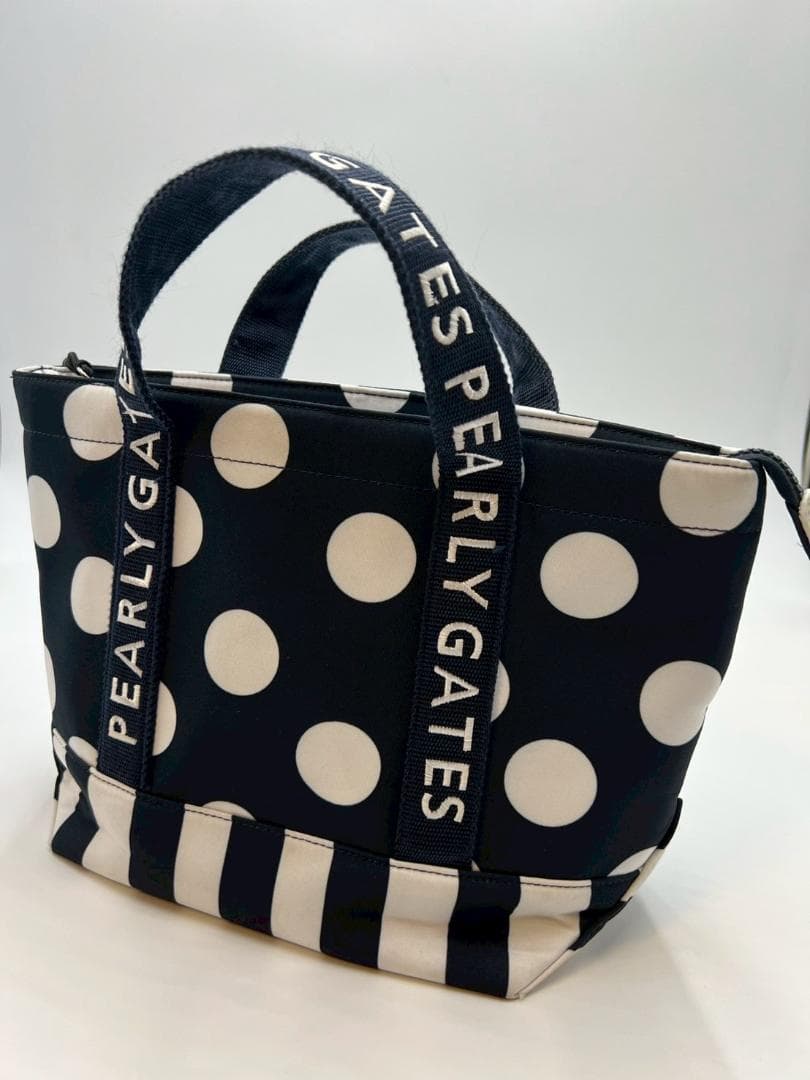 【美品】パーリーゲイツ　カートバッグ　ゴルフバッグ　ドット　ネイビー
