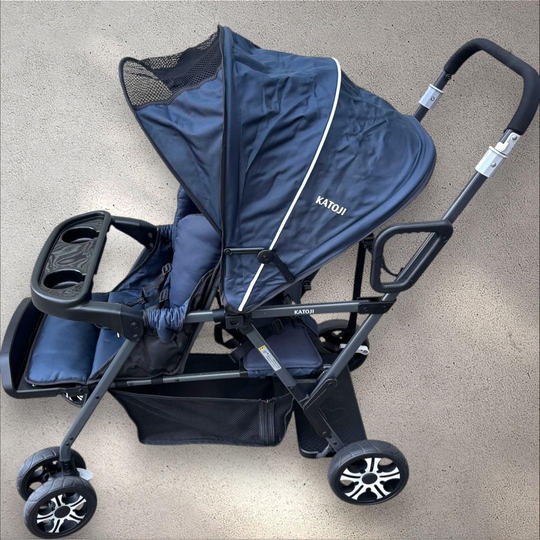 KATOJI カトージ　2人でゴー　2人乗りベビーカー　紺