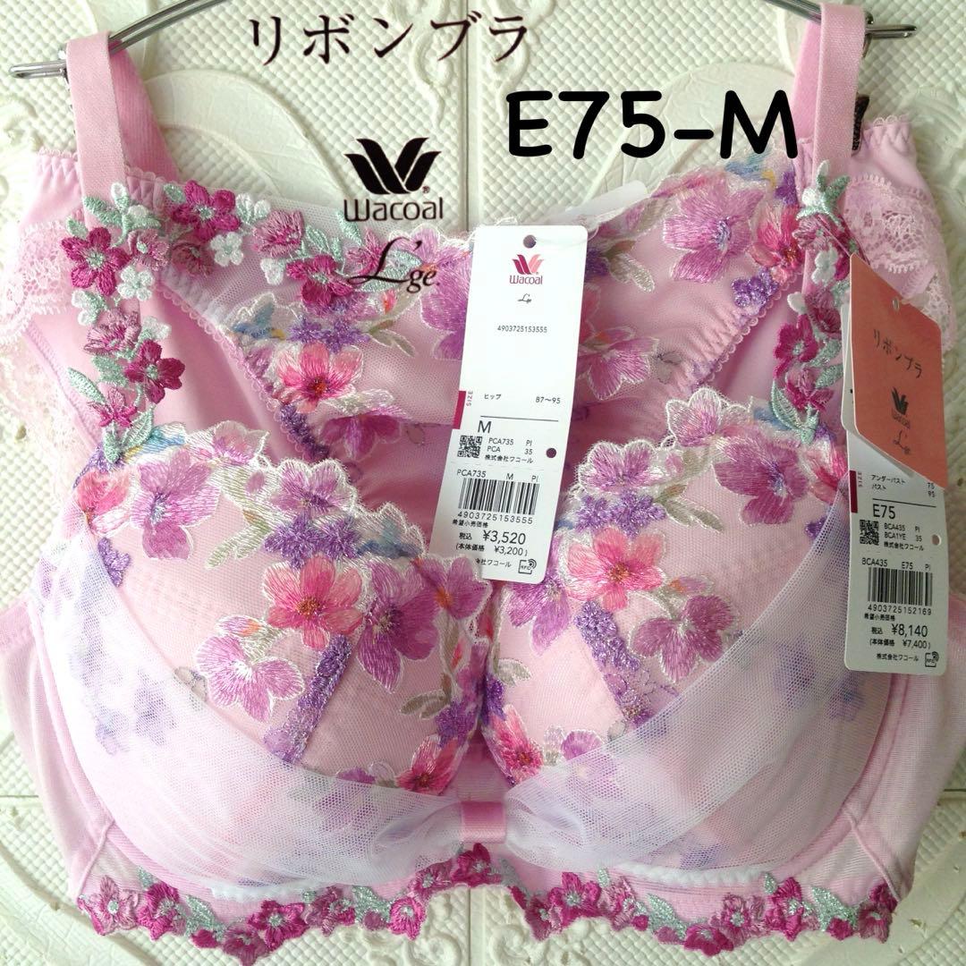 ワコール　ルジェ　リボンブラショーツセット　E75M