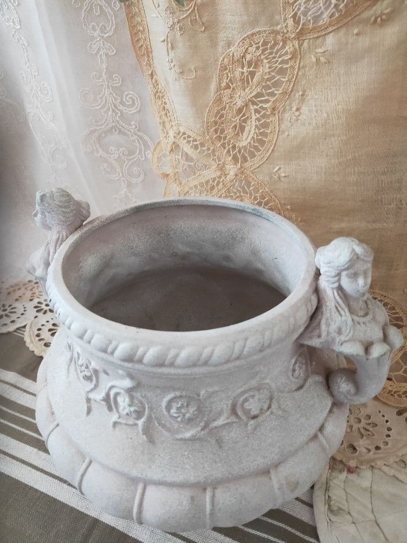 オブジェ フレンチスタイル鉢カバー 植木鉢 フランスアンティーク shabby