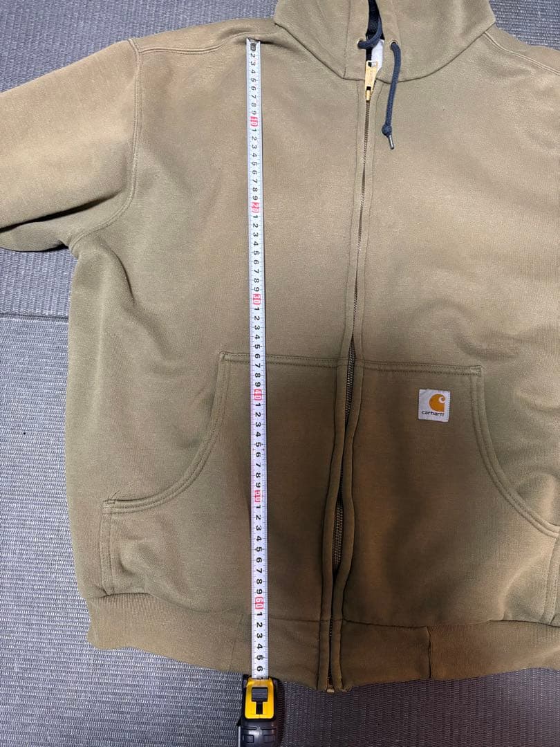 Carhartt フード付きジップパーカー Lサイズ オリーブ