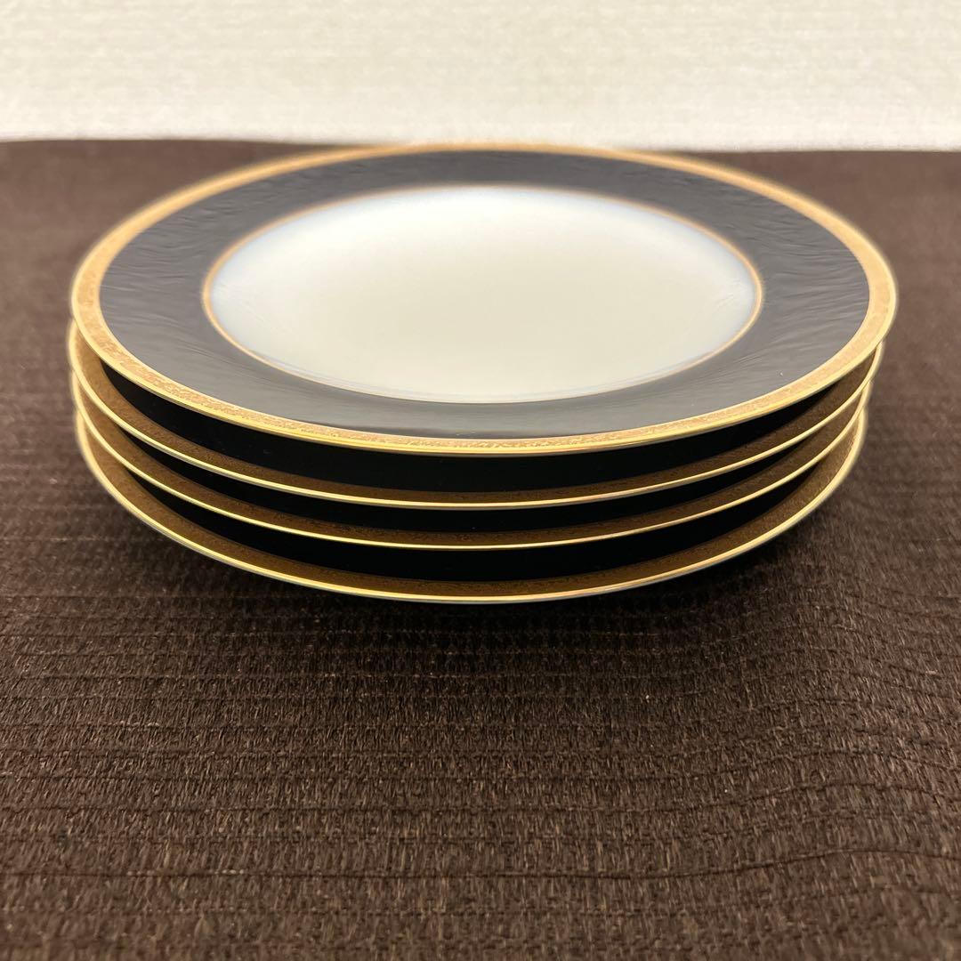 大倉陶園　ロイヤルブルー　瑠璃金彩金蝕　デザートプレート　16.5cm