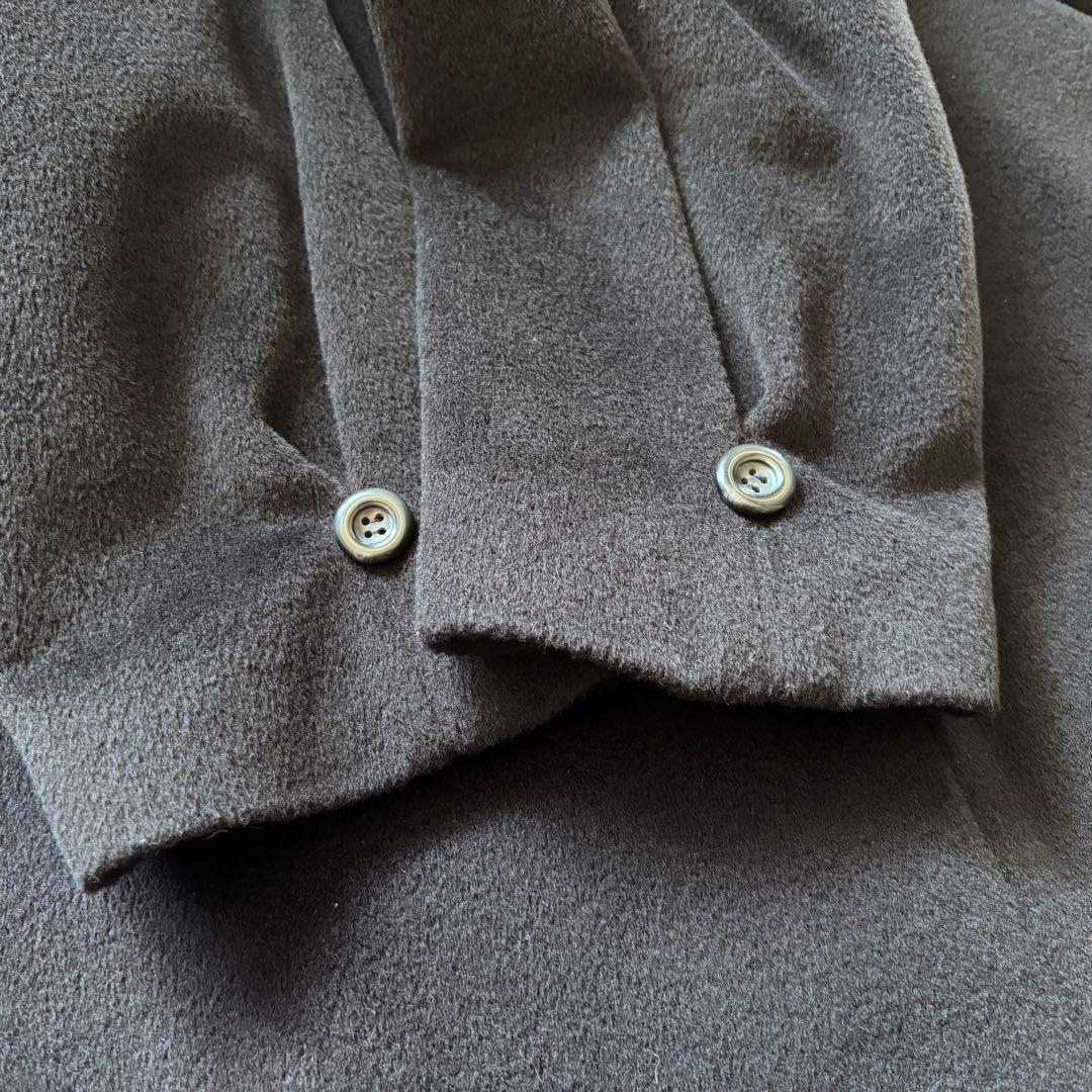 極美品 PIACENZA カシミヤ ウール100% ロングコート ミンクファー
