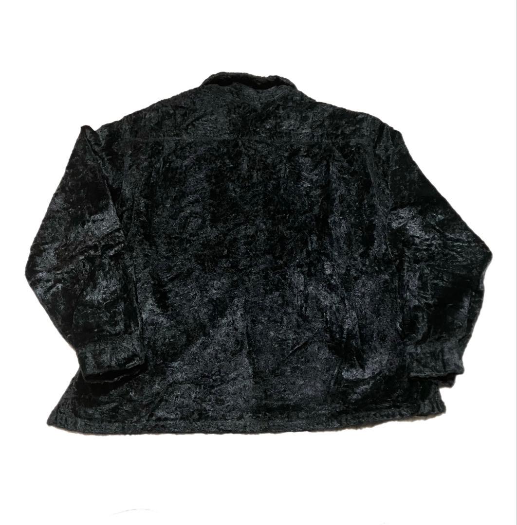 CREAMSODA クリームソーダ レーヨン100% 別珍 開襟シャツ ブラック