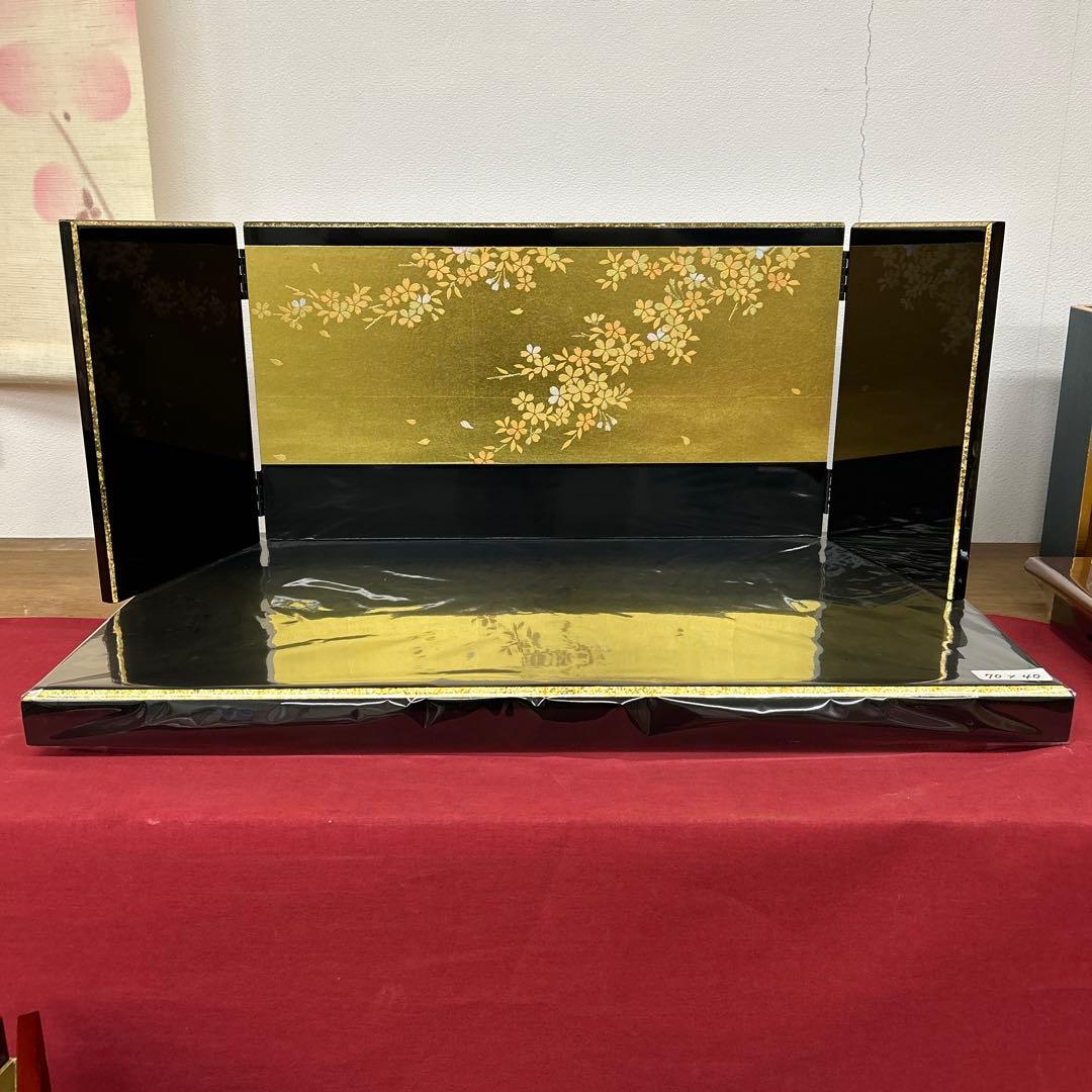 【246】雛人形飾台屏風セットp