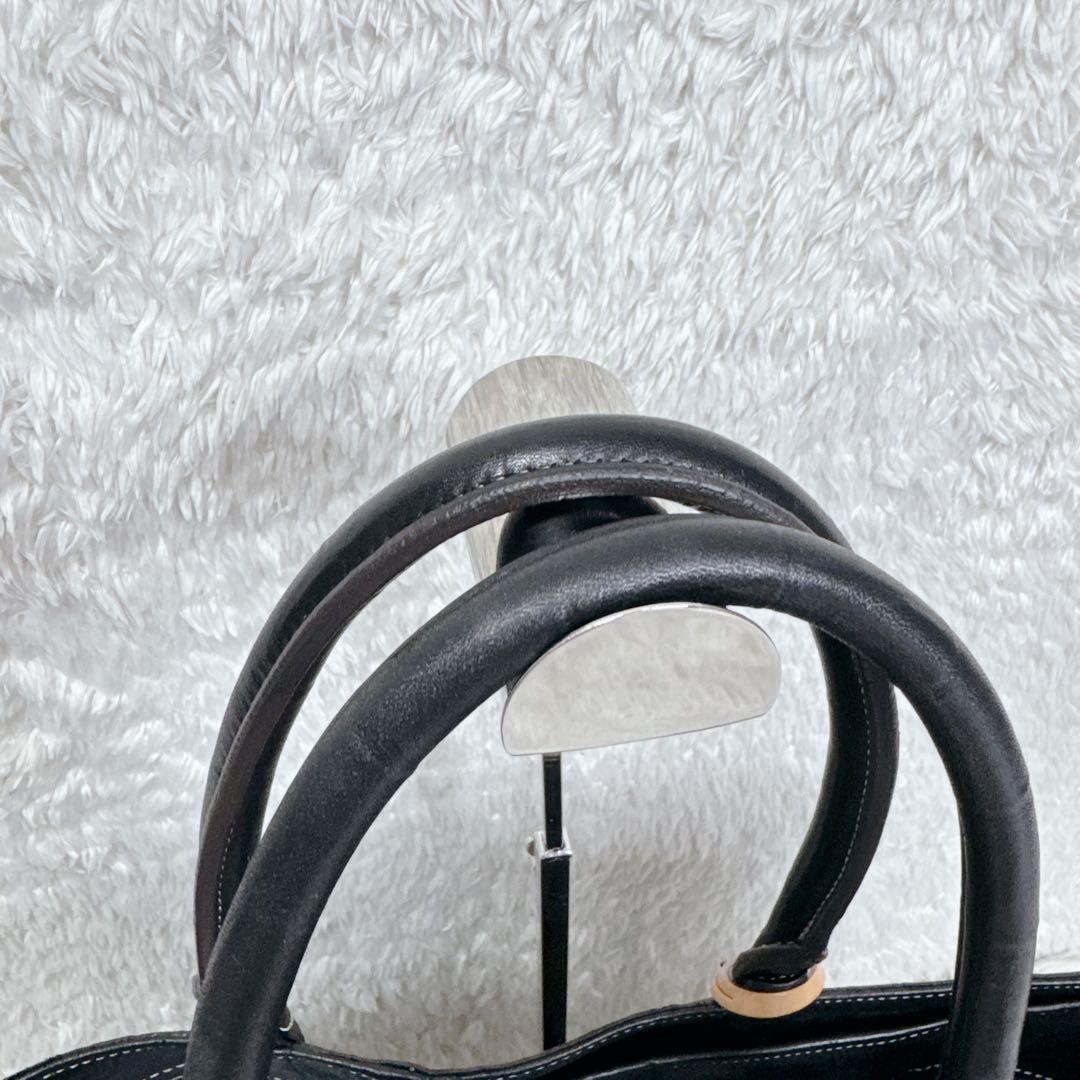 【希少】aniary アニアリ クロコ 型押し レザー トートバッグ ブラック