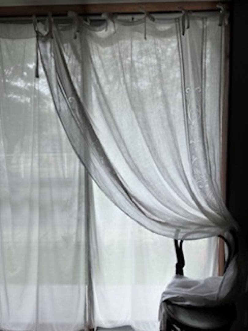*️⃣プロフ必読❣️アンティークフランス リネンカーテン レース