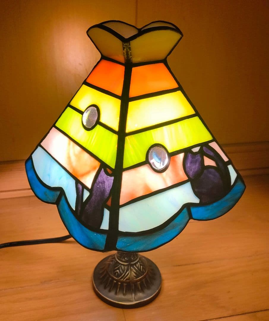 新品 猫のランプ ステンドグラス ハンドメイド