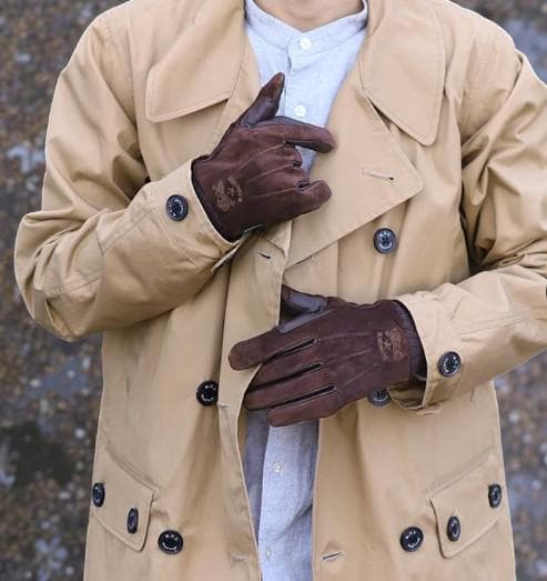 【新品】 IL BISONTE イルビゾンテ 手袋 レザー スマホ対応 ブラウン