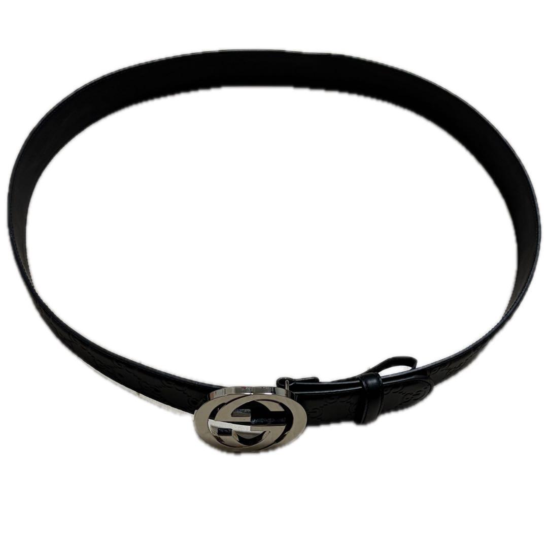 インターロッキングG バックル付き ワイドベルト