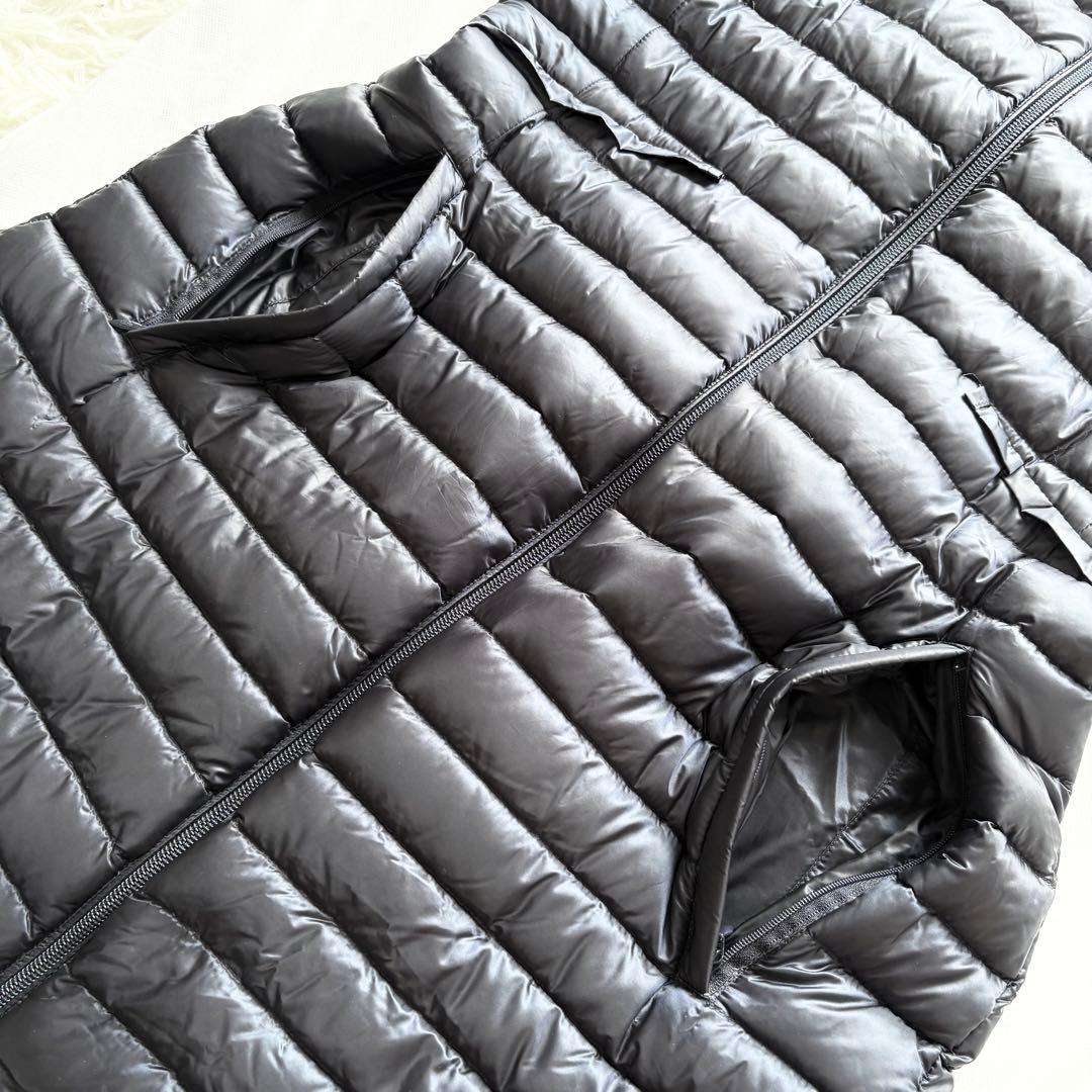 極美品*モンクレール ライトダウンジャケット ロング ジレ ベスト フード