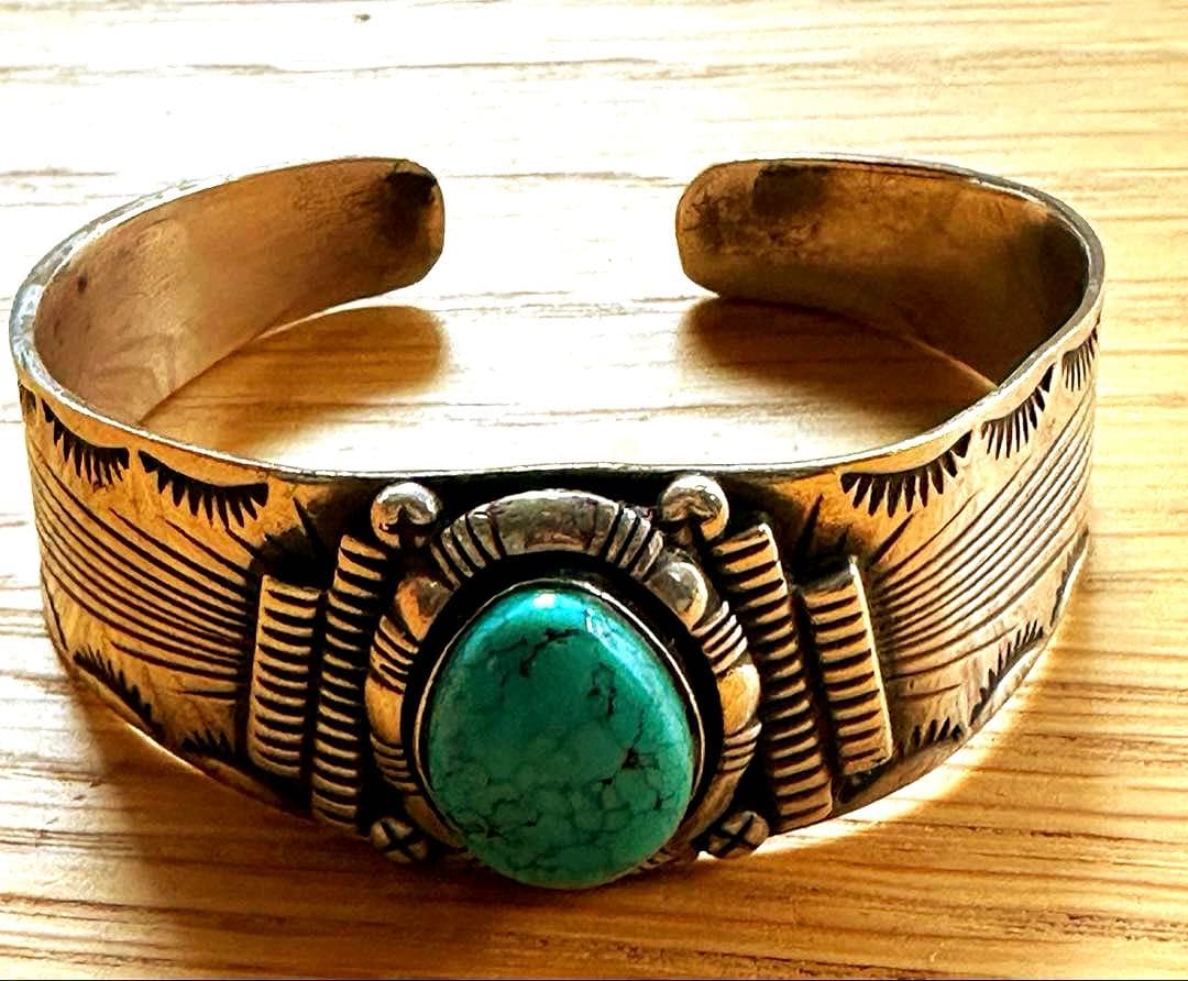インディアンジュエリー風 ターコイズ バングル