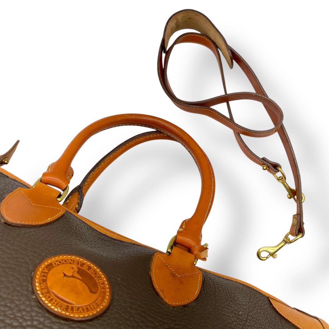 【良品】ドゥーニーアンドバーク ボストンバッグ 2way レザー ブラウン