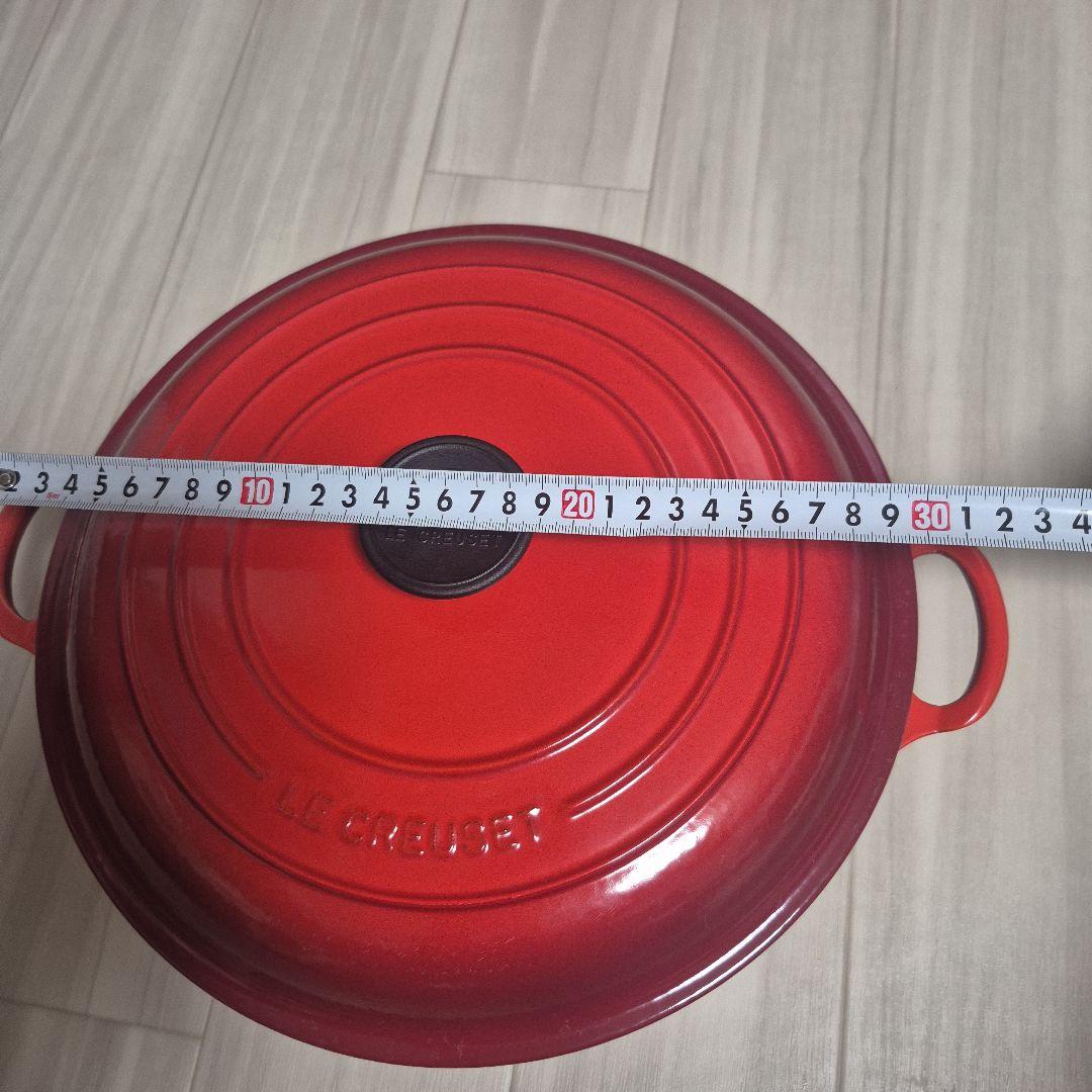 ル.クルーゼ　ビュッフェ　キャセロール　３０cm　チェリーレッド　約５kg　美品