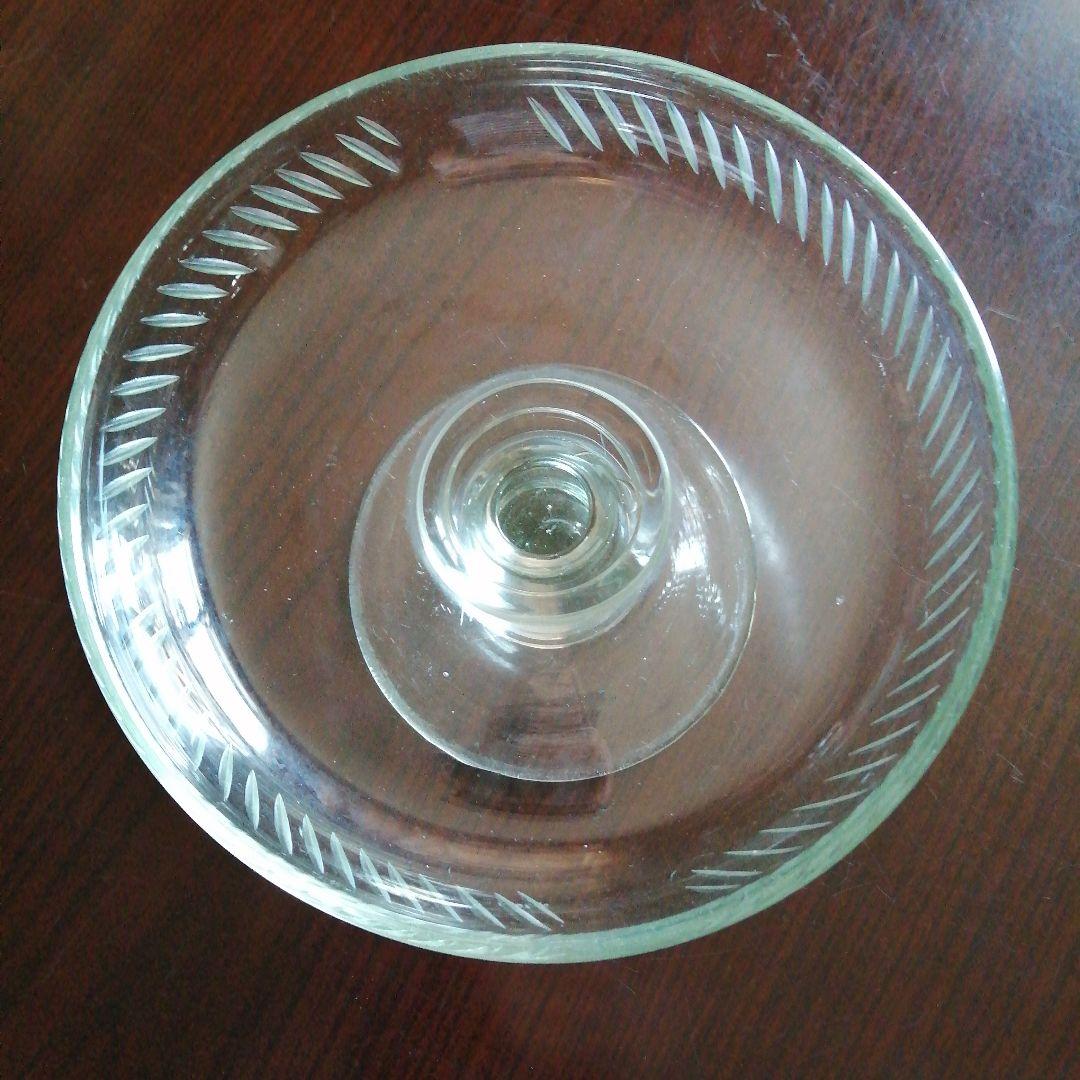 大正ガラス　コンポート　20.5cm　大正期