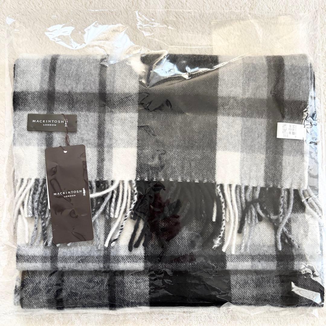 【新品タグ付き】マッキントッシュロンドン マフラー カシミヤ100% チェック