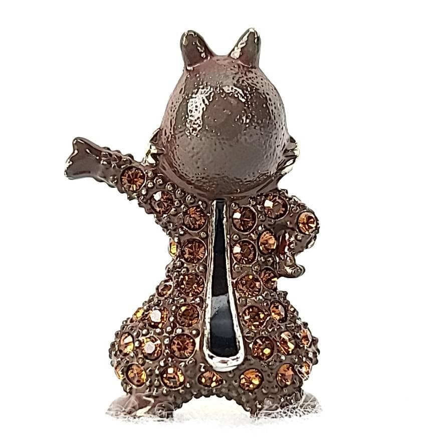 ◆良品◆ディズニー　アリバスブラザーズ　チップ　スワロフスキー　置物