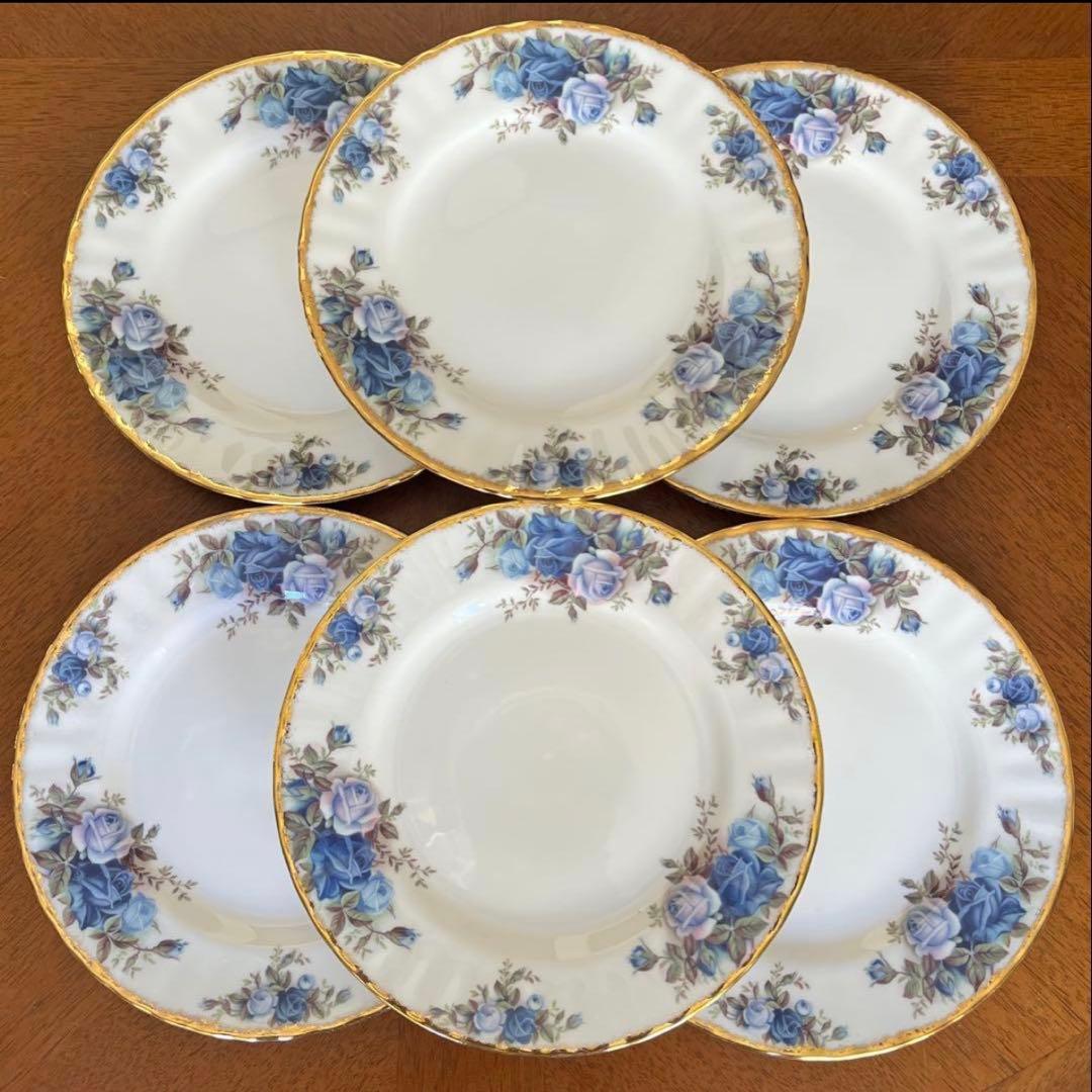 【美品】英国製　ロイヤルアルバート★ムーンライトローズ★ケーキ皿　3枚